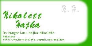 nikolett hajka business card